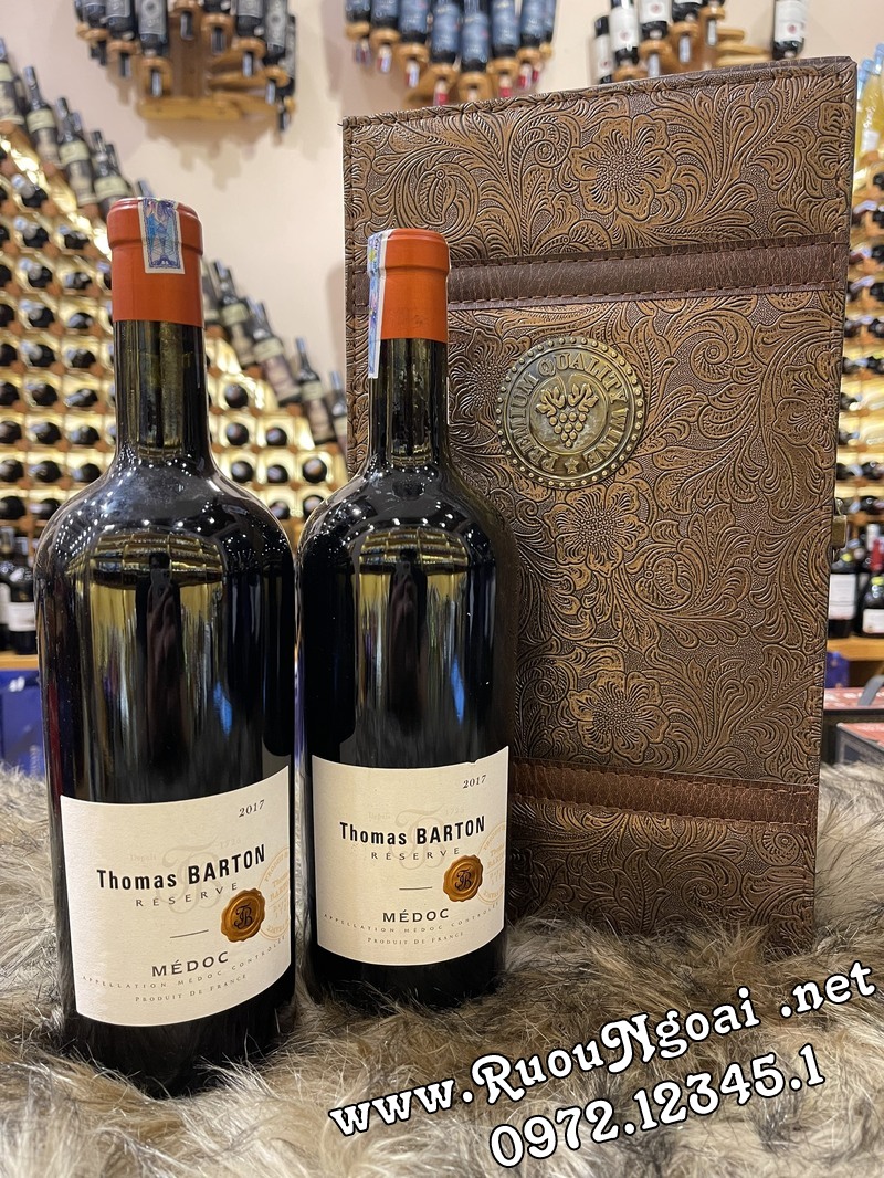 Hộp Quà 2 Rượu vang Pháp Thomas Barton Reserve Medoc (1)